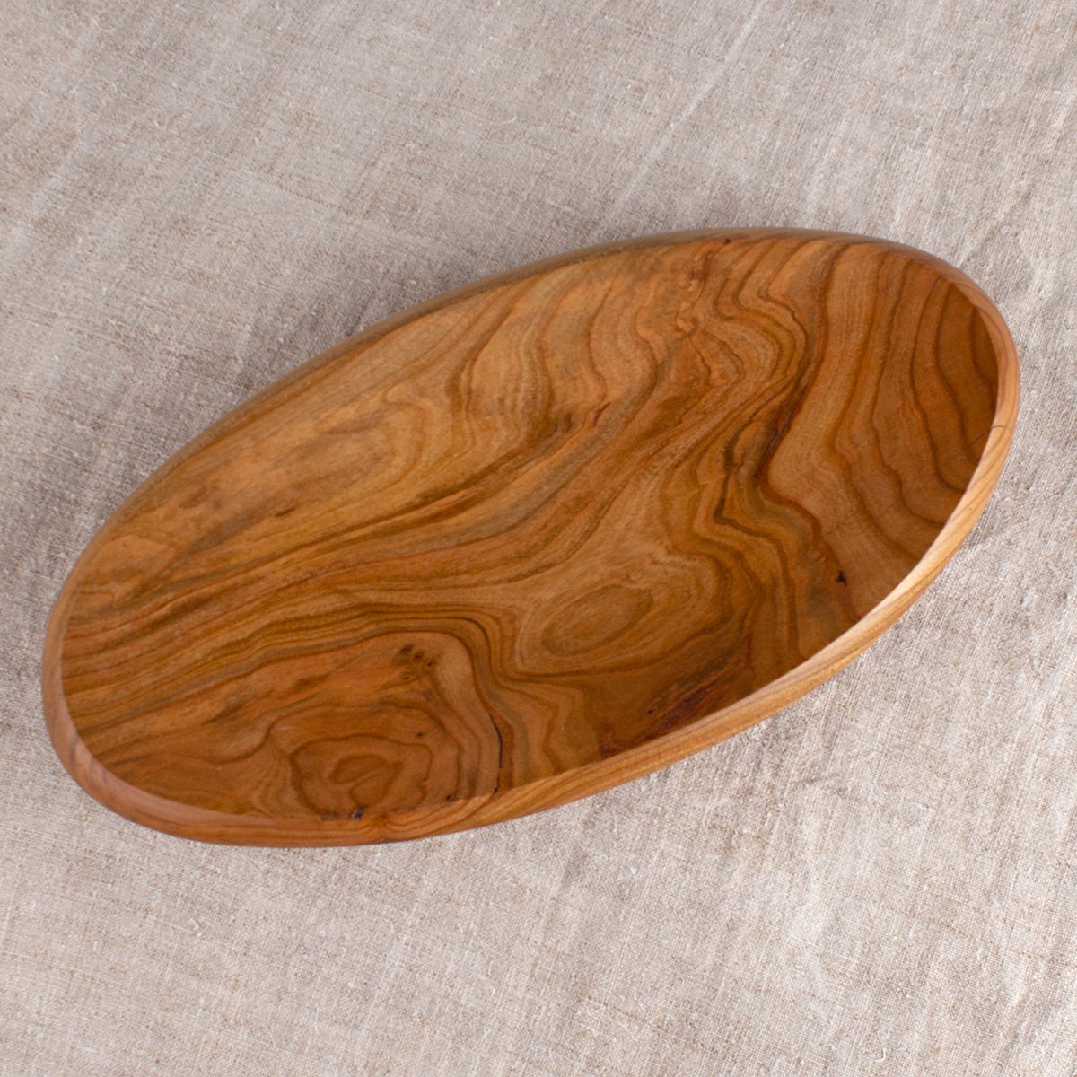 Large Oval Fruit Platter, Apricot, 33 cm
