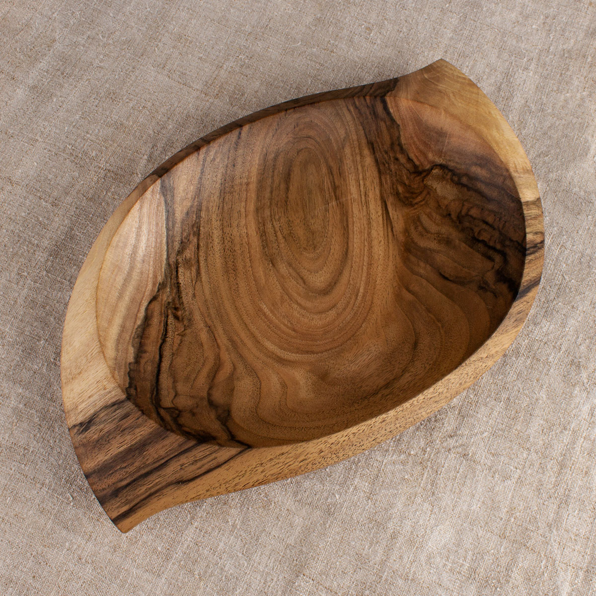Medium Platter with asymmetric handles, Walnut