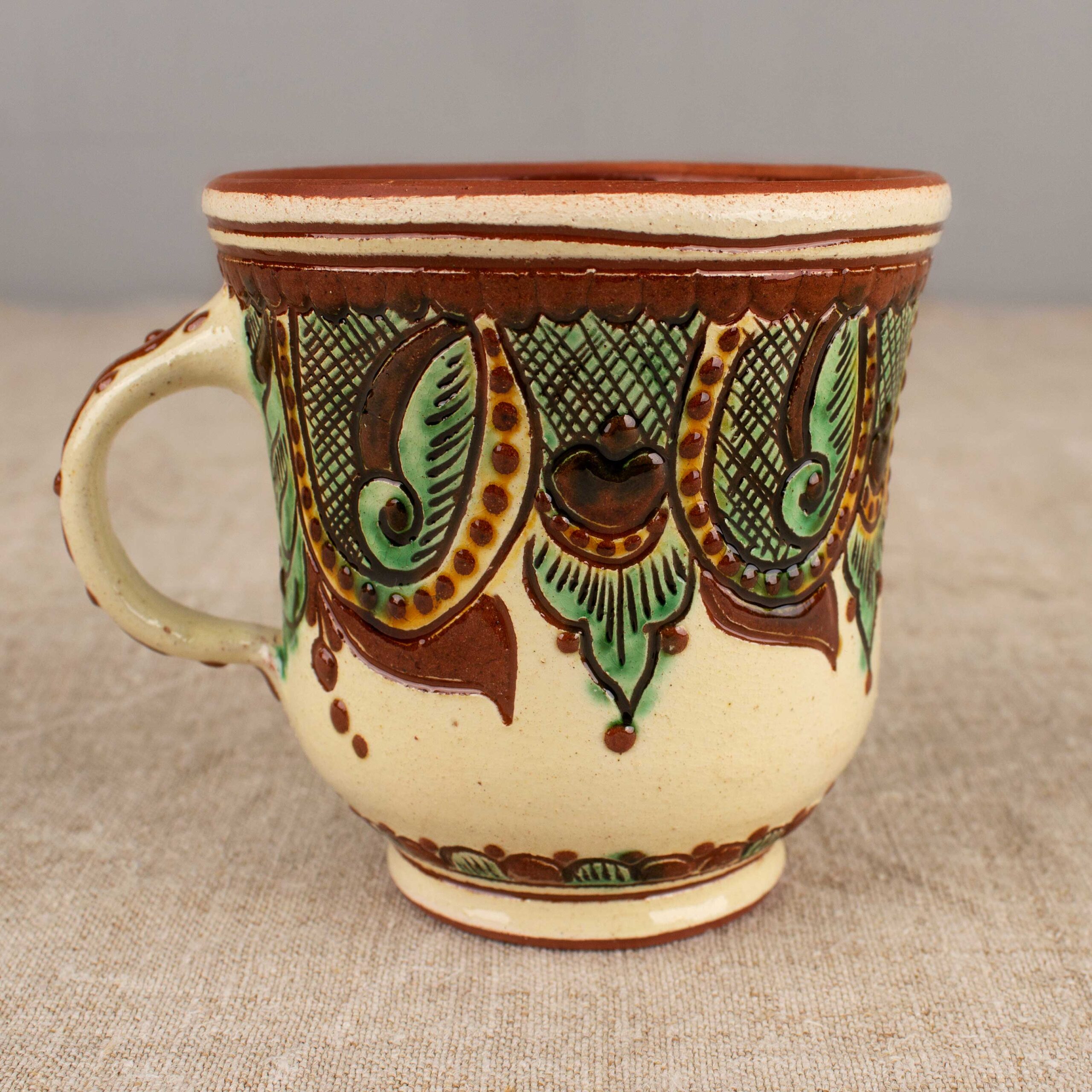 Kosiv‌ ‌Ceramics‌ Cup,‌ ‌Wildflowers, 350 ‌ml‌ ‌