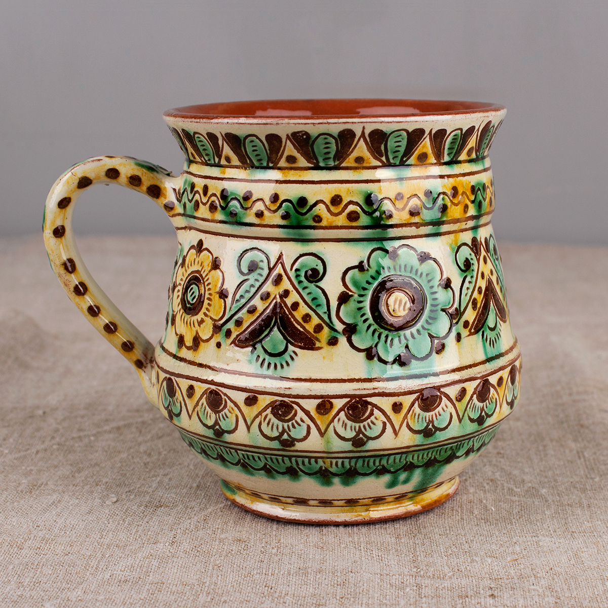 Kosiv‌ ‌Ceramics‌ Jar ‌Summer flowers,‌ ‌750 ‌ml‌ ‌