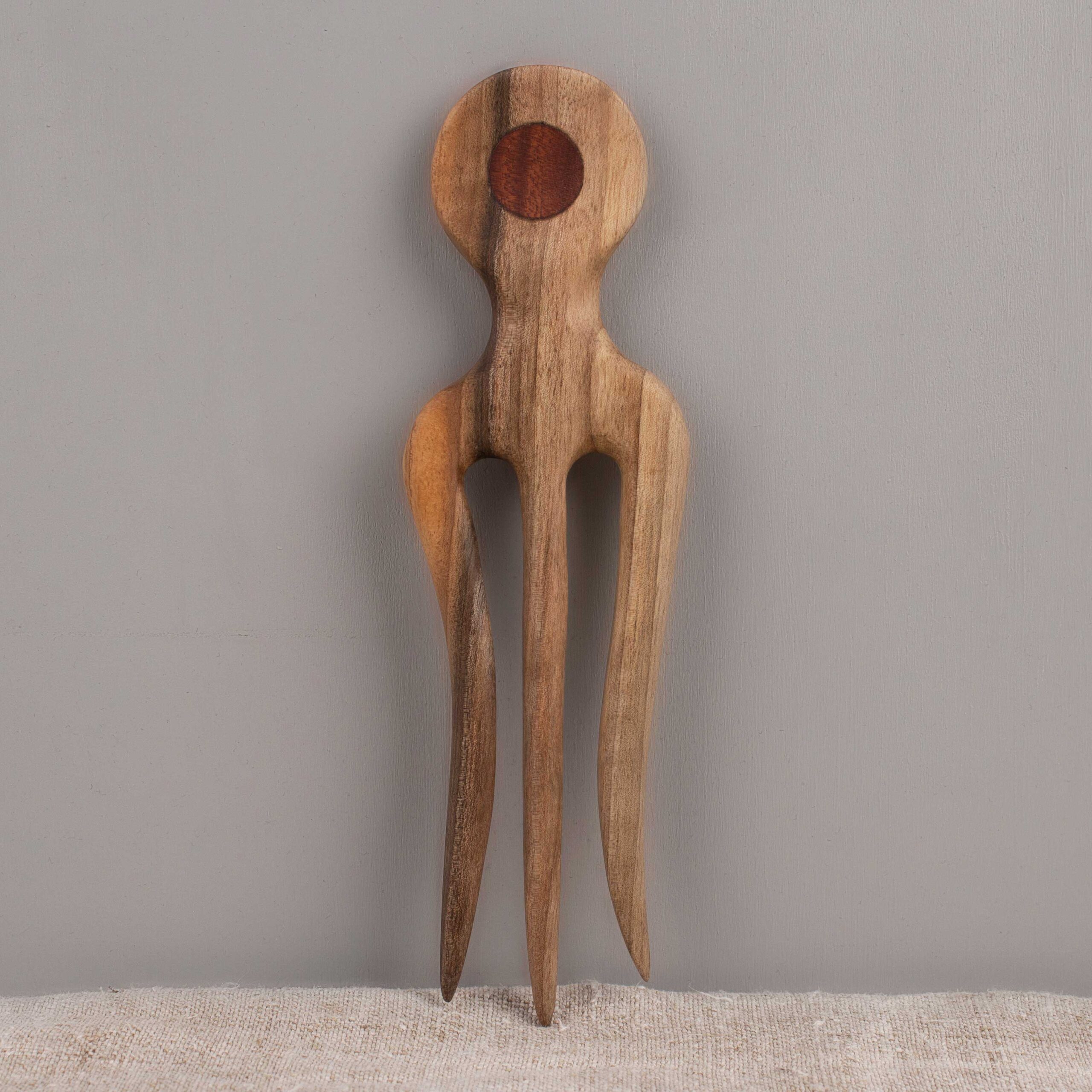 Wooden‌ ‌Hair‌ ‌Pin,‌ 3 ‌prongs‌ ‌ ‌