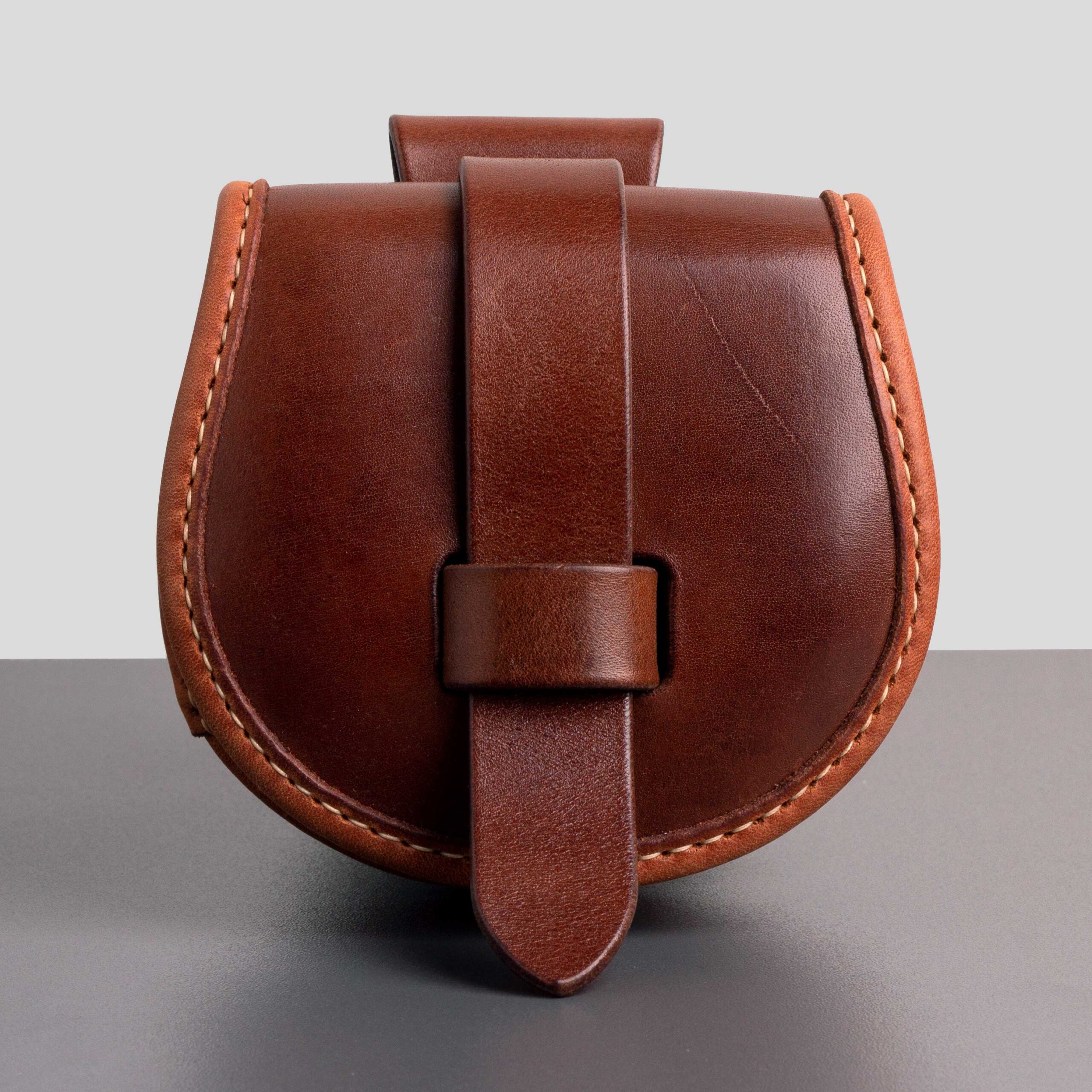 Rounded Leather Belt Bag