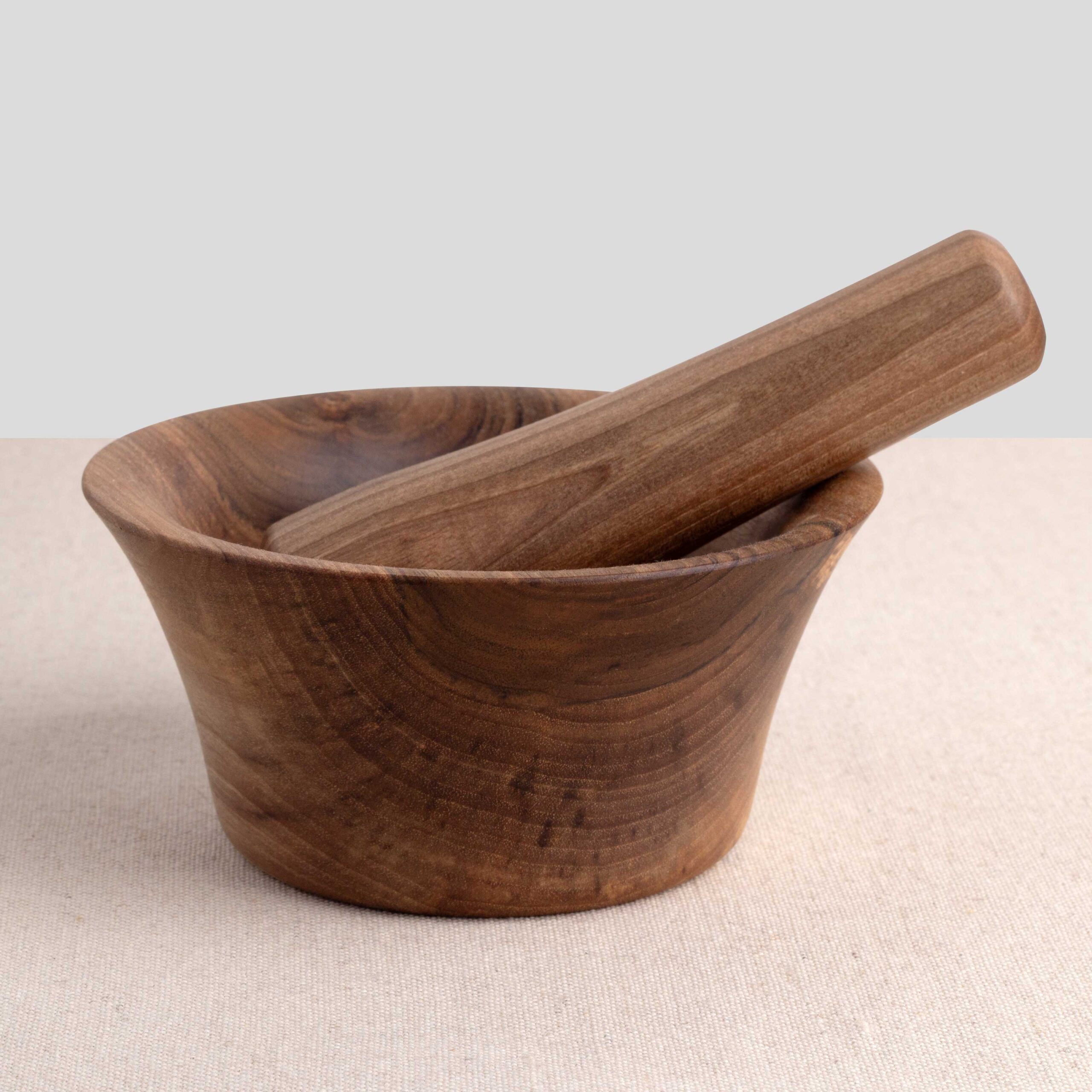 Wooden Mortar and Pestle Set